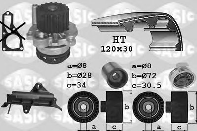 Водяной насос + комплект зубчатого ремня SASIC купить