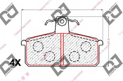 Комплект тормозных колодок, дисковый тормоз DJ PARTS купить