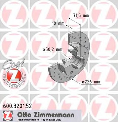 Тормозной диск SPORT BRAKE DISC COAT Z ZIMMERMANN купить