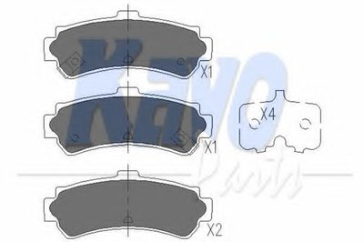 Комплект тормозных колодок, дисковый тормоз KAVO PARTS купить