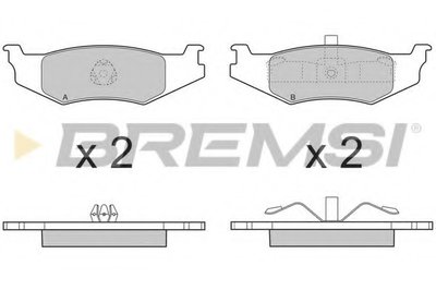 Комплект тормозных колодок, дисковый тормоз BREMSI купить