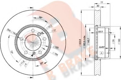 Тормозной диск R BRAKE купить