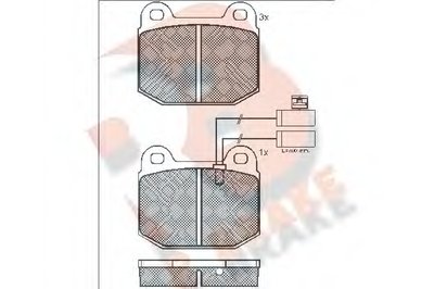 Комплект тормозных колодок, дисковый тормоз R BRAKE купить