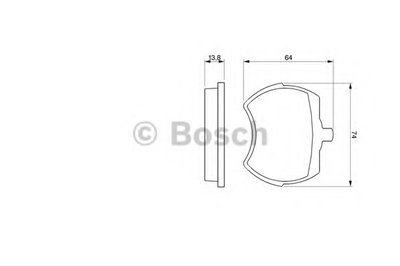 Комплект тормозных колодок, дисковый тормоз BOSCH купить