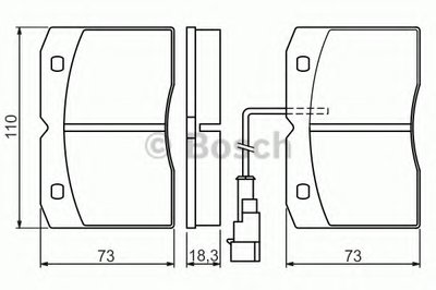 Комплект тормозных колодок, дисковый тормоз BOSCH купить