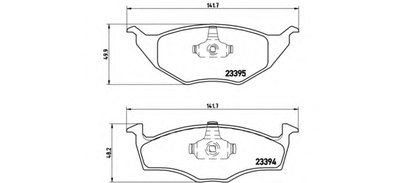 Комплект тормозных колодок, дисковый тормоз BREMBO купить