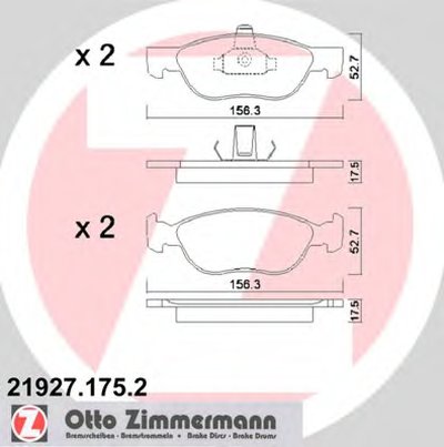 Комплект тормозных колодок, дисковый тормоз ZIMMERMANN купить