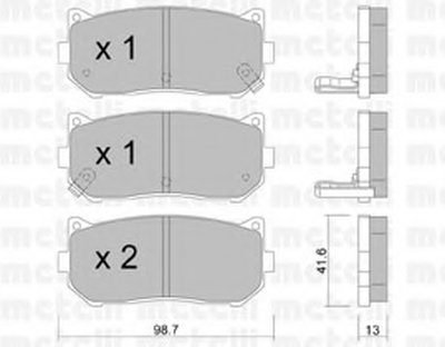 Колодки тормозные (передние) Kia Cerato 01-04/Carens 00-/Clarus 96-/Sephia 93-97/Shuma 97-04