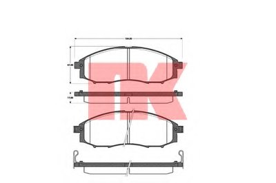 Комплект тормозных колодок, дисковый тормоз NK купить