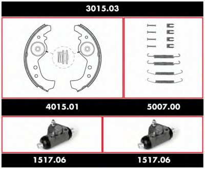 Комплект тормозов, барабанный тормозной механизм Precision Kit REMSA купить