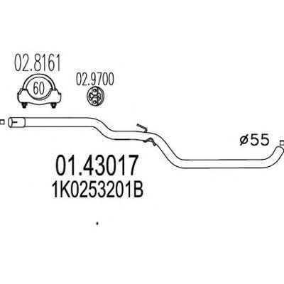 Труба выхлопного газа MTS купить