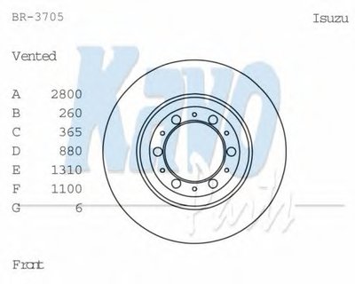 Тормозной диск KAVO PARTS купить