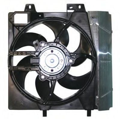 Вентилятор радиатора Citroen C2/C3 1.1-1.6 02-/Peugeot 1007/207/208 1.0-1.6 05- (с диффузором)