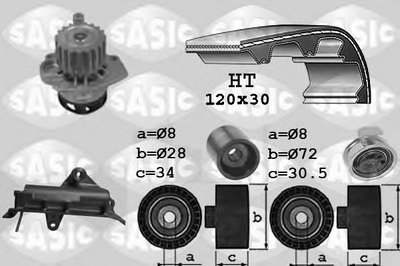 Водяной насос + комплект зубчатого ремня SASIC купить