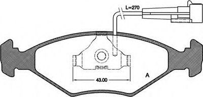 Комплект тормозных колодок, дисковый тормоз ADVANCE OPEN PARTS купить