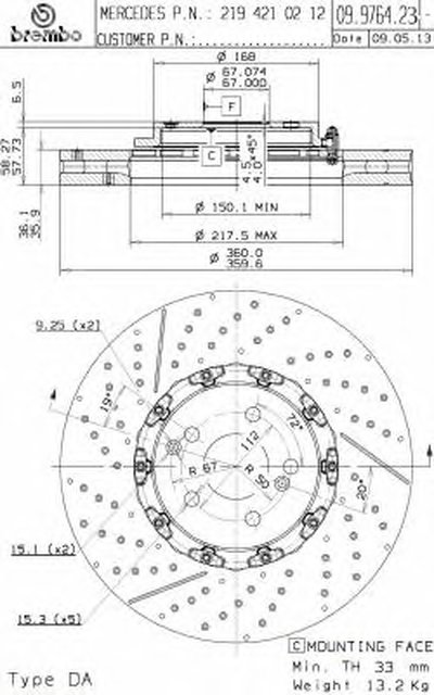 Тормозной диск TWO-PIECE FLOATING DISCS LINE BREMBO купить