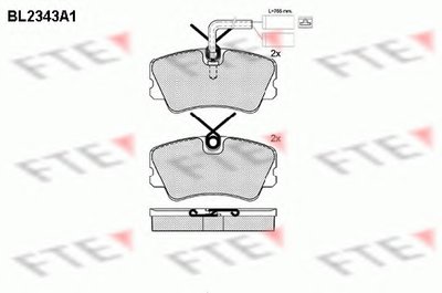 Комплект тормозных колодок, дисковый тормоз FTE купить