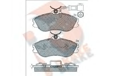 Комплект тормозных колодок, дисковый тормоз R BRAKE купить