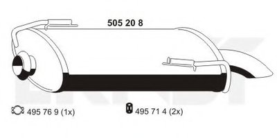 Глушитель выхлопных газов конечный ERNST купить