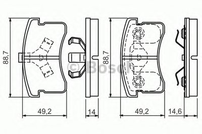 Комплект тормозных колодок, дисковый тормоз BOSCH купить