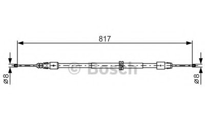Трос ручника (задний) MB M-class (W164) 05-11