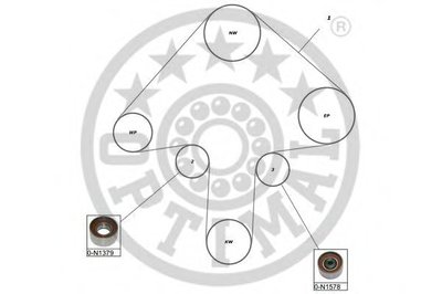 Комплект ремня ГРМ OPTIMAL купить