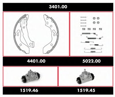 Комплект тормозов, барабанный тормозной механизм Precision Kit REMSA купить