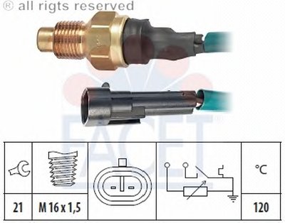 Датчик, температура охлаждающей жидкости FACET купить