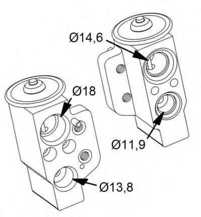 Клапан системы кондиционирования (расширительный) VW Caddy 03-