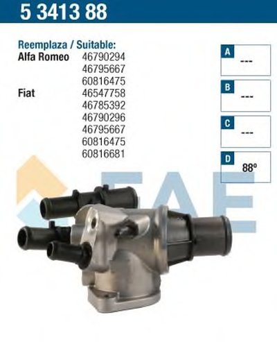 Термостат, охлаждающая жидкость FAE купить