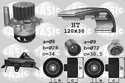 Водяной насос + комплект зубчатого ремня SASIC купить