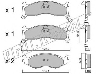 Комплект тормозных колодок, дисковый тормоз fri.tech. купить