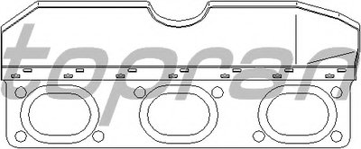 Прокладка, выпускной коллектор TOPRAN купить