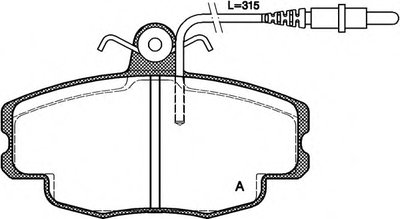 Комплект тормозных колодок, дисковый тормоз ADVANCE OPEN PARTS купить