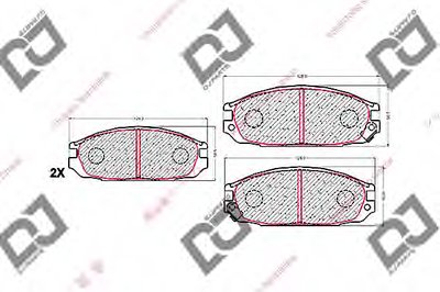 Комплект тормозных колодок, дисковый тормоз DJ PARTS купить