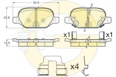 Комплект тормозных колодок, дисковый тормоз GIRLING купить