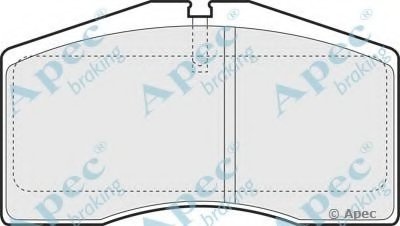 Комплект тормозных колодок, дисковый тормоз APEC braking купить