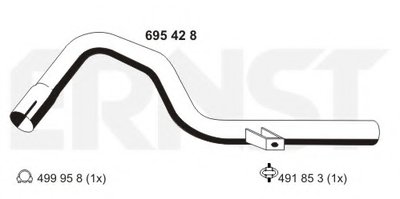 Труба выхлопного газа ERNST купить