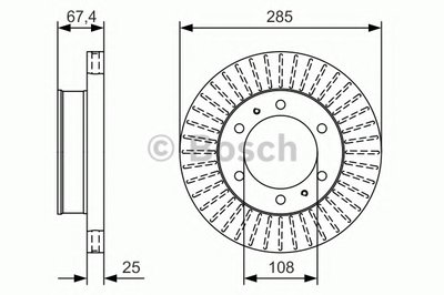 Диск тормозной (передний) Toyota Hilux VII 05-15 (297.2x25) 