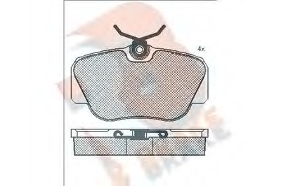 Комплект тормозных колодок, дисковый тормоз R BRAKE купить