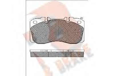 Комплект тормозных колодок, дисковый тормоз R BRAKE купить