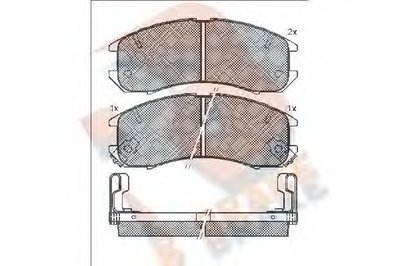 Комплект тормозных колодок, дисковый тормоз R BRAKE купить