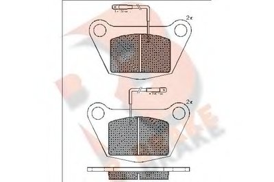 Комплект тормозных колодок, дисковый тормоз R BRAKE купить