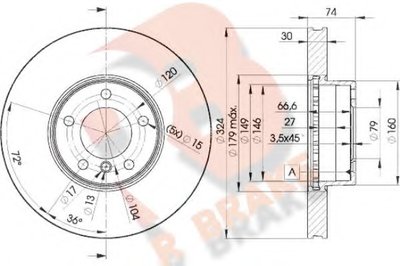 Тормозной диск R BRAKE купить