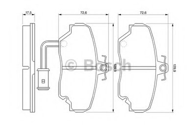 Комплект тормозных колодок, дисковый тормоз BOSCH купить