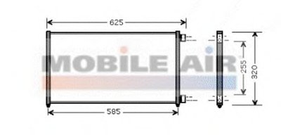 Радиатор кондиционера Fiat Doblo 1.3/1.9 JTD 01-