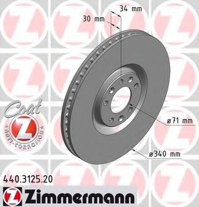 Тормозной диск COAT Z ZIMMERMANN купить