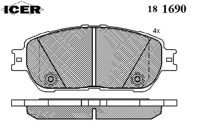 Колодки тормозные (передние) Toyota Camry 01-06/Lexus ES III-IV 01-06