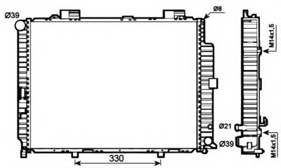 Радиатор охлаждения MB E-class (W210) 3.0 D 95-99