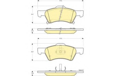 Комплект тормозных колодок, дисковый тормоз GIRLING купить